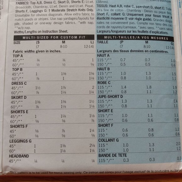 Girls Top, Dress, Skort, Shorts, Leggings Sewing Pattern Size 7-14 Butterick 502 - Picture 7 of 10